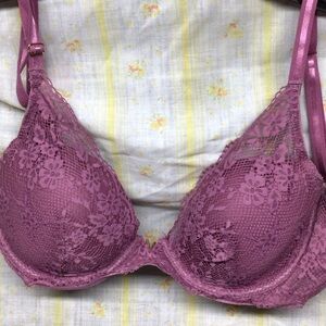 Victoria's Secret Lace Bra in Dusty Rose